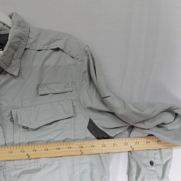 Habitat Shirt Mens Large Fishing Gray/Dusk Vented Outdoor Long Sleeve UPF 30+ - Picture 4 of 12